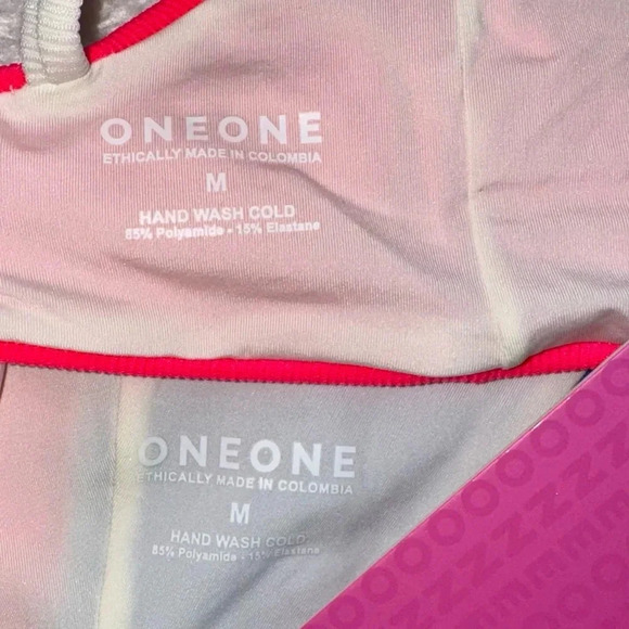 NWT OneOne Swimwear Bikini SET Moshup Sporty New Medium Tracy Leicy Colorblock - Picture 4 of 4
